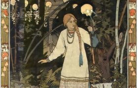 An illustration of folklore character Vasilissa the Fair